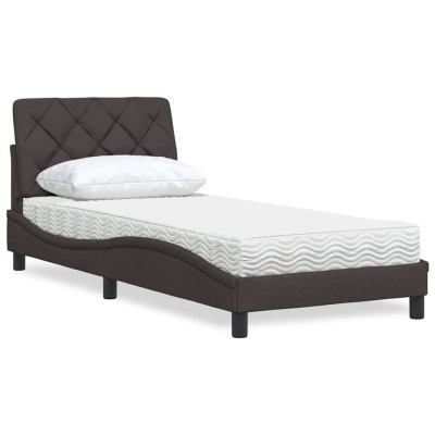 Bed with mattress, dark...