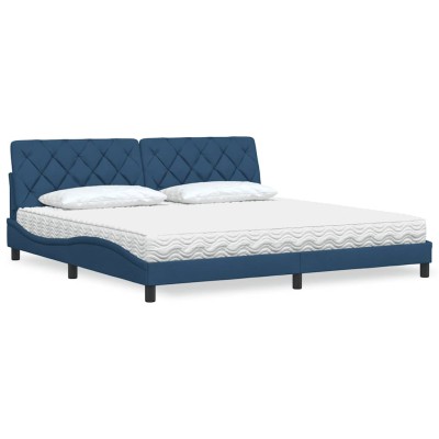 Bed with mattress, blue,...