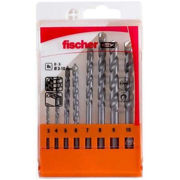 Ritinių rinkinys Fischer 543027 Metalinis Plienas (8 Dalys)