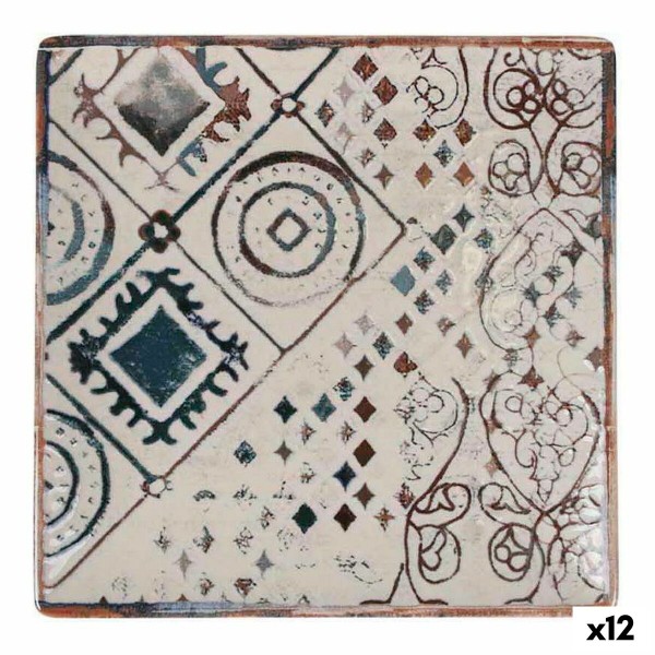 Блюдо для десертов La Mediterránea Grecia Фарфор 18 x 18 x 2 cm (12 штук)