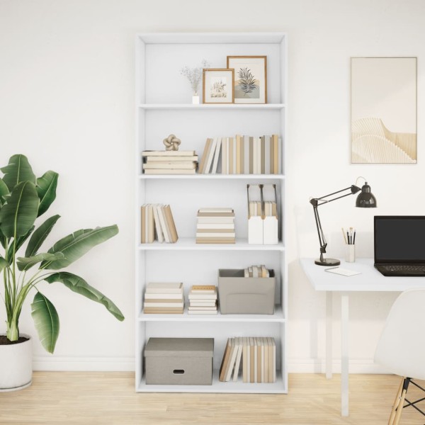 Bookcase, white, 80x30x189cm, MDF