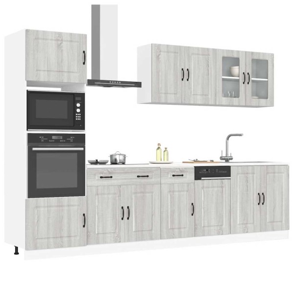 Set of kitchen cabinets, 7 pieces, Kalmar, gray
