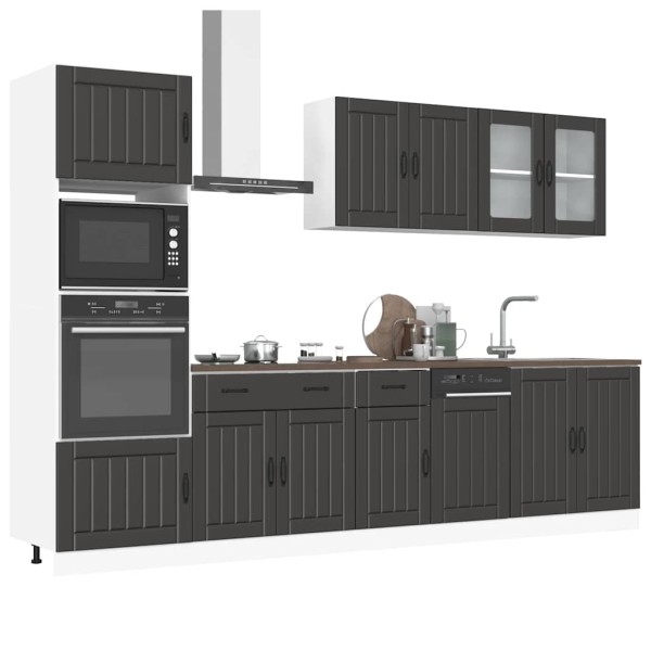 Set of kitchen cabinets, 7 pieces, Kalmar, black