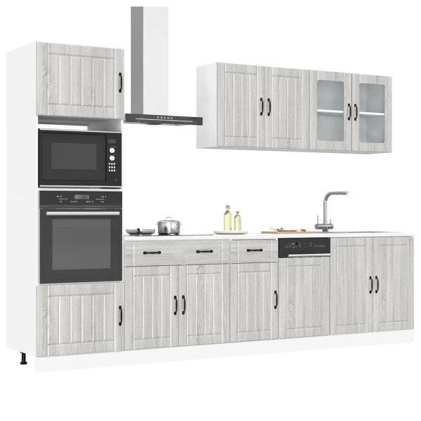 Set of kitchen cabinets, 7 pieces, Kalmar, gray