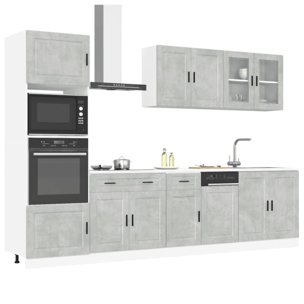 Set of kitchen cabinets, 7 pieces, Kalmar, concrete grey