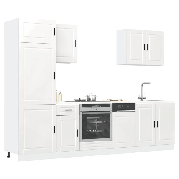Set of kitchen cabinets, 7 parts, Porto, white