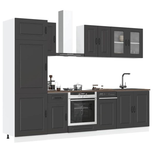 Set of kitchen cabinets, 8 pieces, Kalmar, black