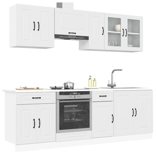 Set of kitchen cabinets, 8 pieces, Kalmar, white