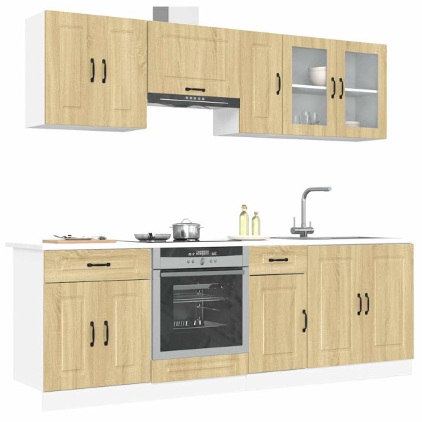 Set of kitchen cabinets, 8 pieces, Kalmar, oak