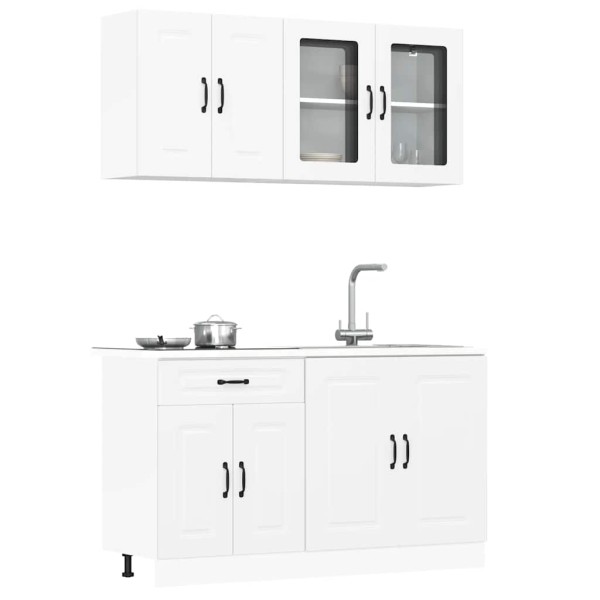 Virtuvinių spintelių komplektas, 4 dalių, Kalmar, balta