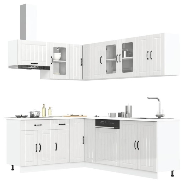 Kitchen cabinet set, 11 pieces, Lucca, white