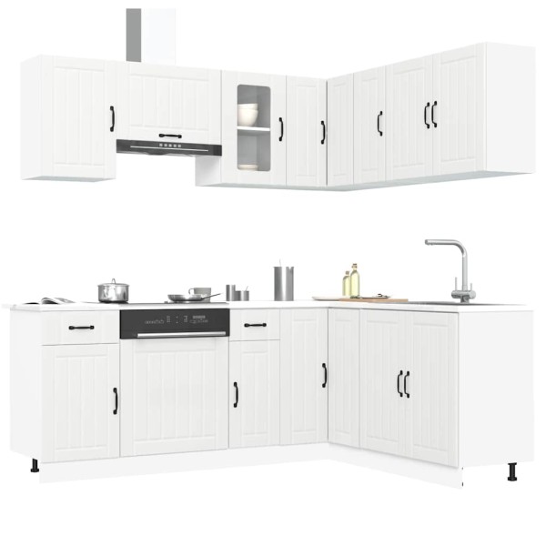 Kitchen cabinet set, 11 pieces, Kalmar, white