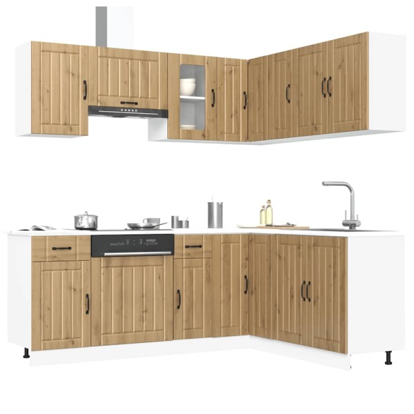 Kitchen cabinet set, 11 pieces, Lucca, artisan