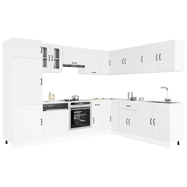 Kitchen cabinet set, 14 pieces, Kalmar, white