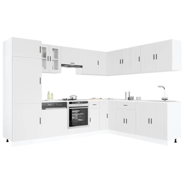 Set of kitchen cabinets, 14 pieces, Porto, white