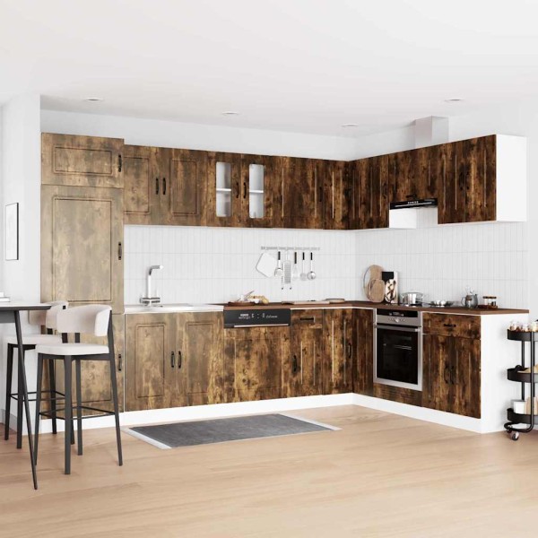 Kitchen cabinet Kalmar 2 pcs Brown 80 x 46 x 81.5 cm