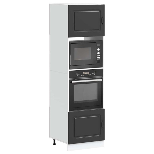Oven cabinets, 2 units, Kalmar, black, treated wood
