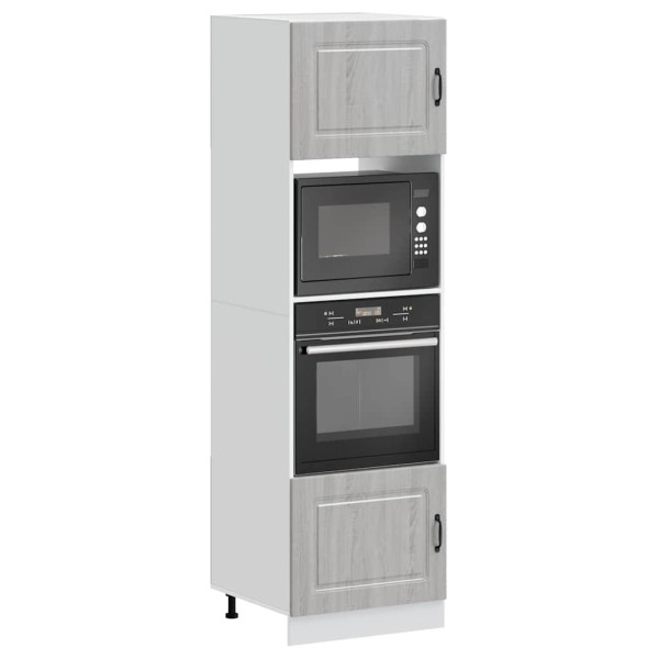 Oven cabinets, 2 units, Kalmar, gray, treated wood