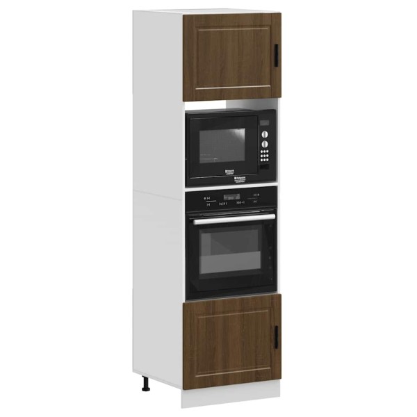 Oven cabinets, 2 units, Porto, brown, treated wood