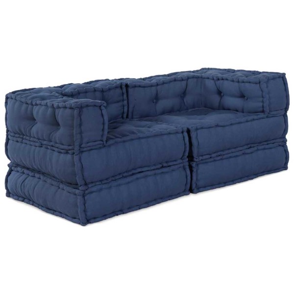 Modular sofa 2 pcs Indigo 140 x 70 x 56 cm Fabric