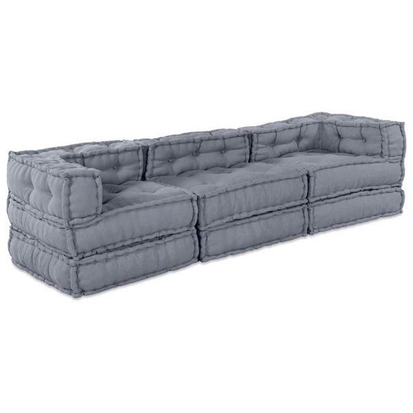 Modulinė sofa 3 pcs Pilka Audinys