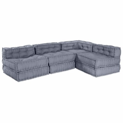Modular sofa 4 pcs Gray Fabric