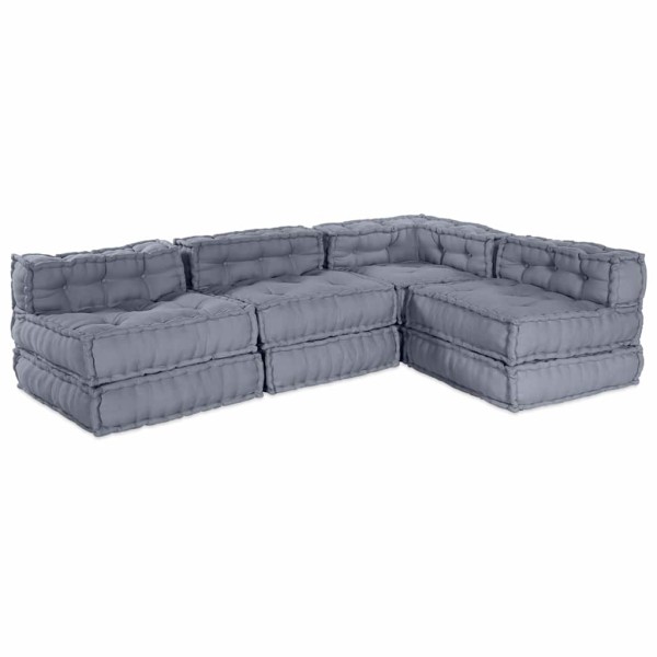 Modulinė sofa 4 pcs Pilka Audinys