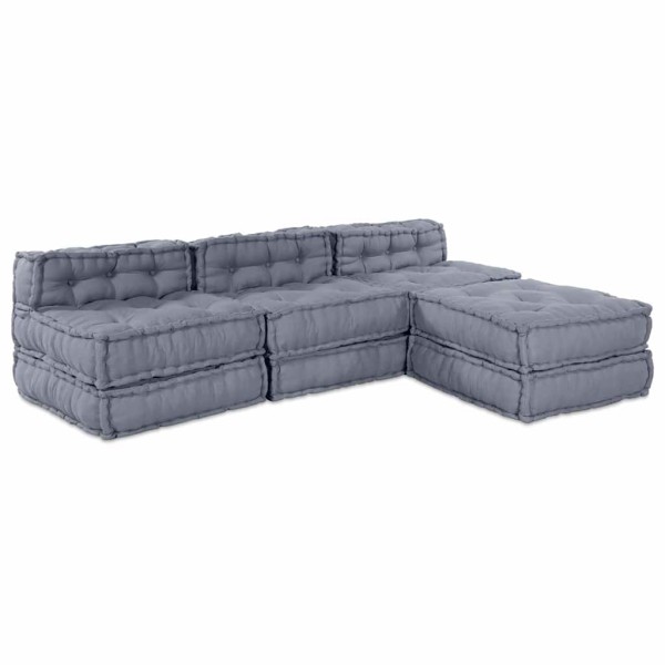 Modulinė sofa 4 pcs Pilka Audinys