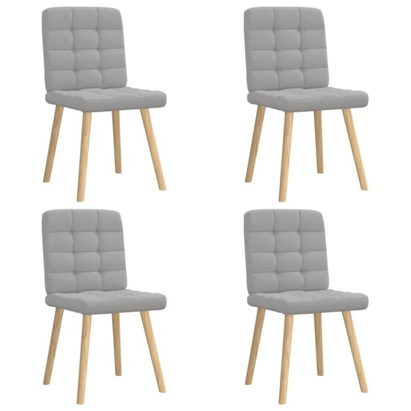 Dining room chairs, 4 pcs., gray color, fabric