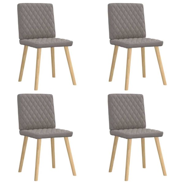 Dining room chairs, 4 pcs., taupe color, fabric