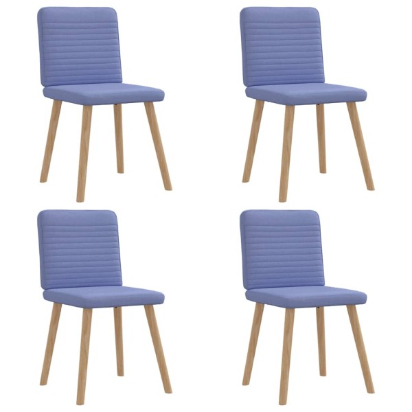 Dining room chairs, 4 pcs., denim blue color, fabric