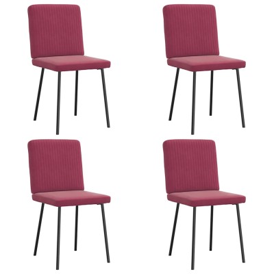 Dining chairs, 4 pcs., red...