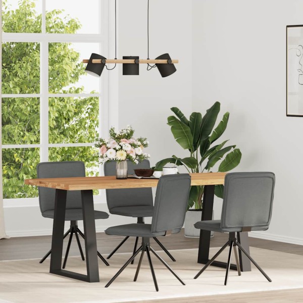 Dining room chairs, 4 pcs., dark gray, fabric