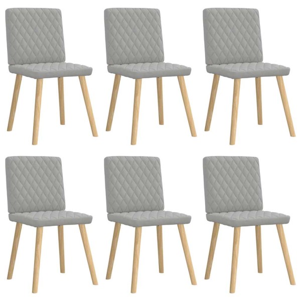 Dining room chairs, 6 pcs., gray color, fabric
