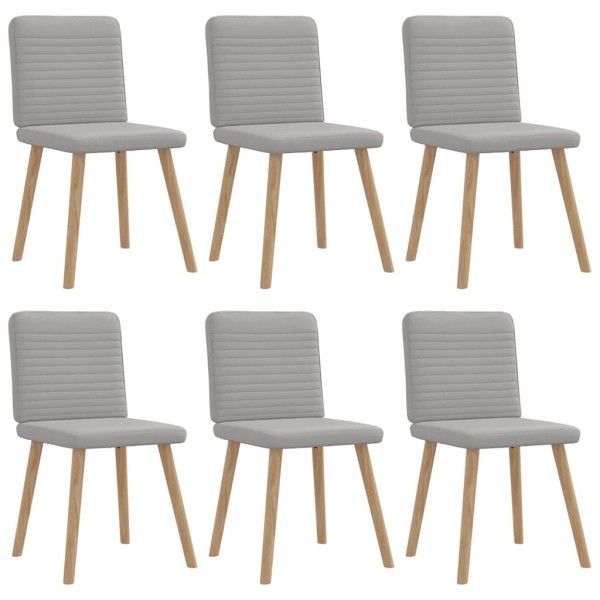 Dining room chairs, 6 pcs., gray color, fabric