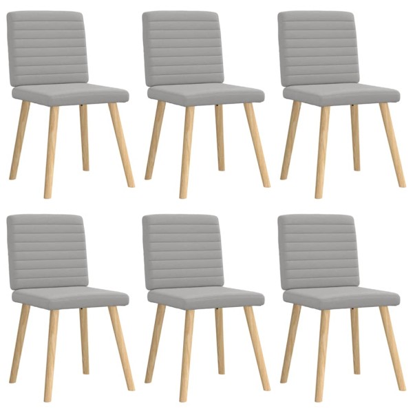 Dining room chairs, 6 pcs., gray color, fabric