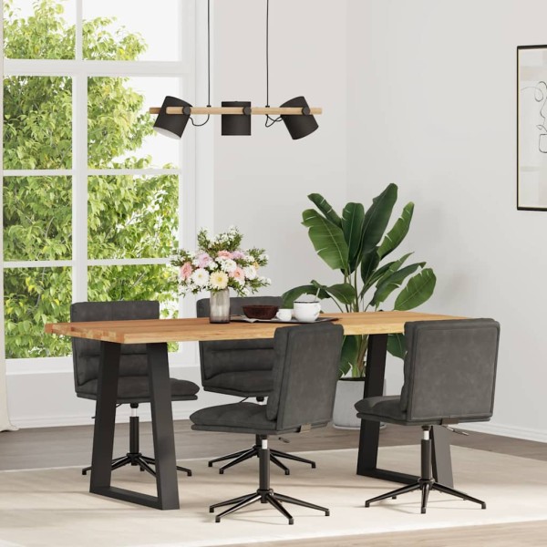 Dining room chairs, 4 pcs., black color, artificial leather