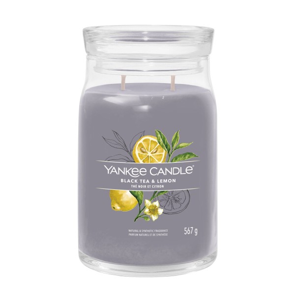 Aromātiska svece Yankee Candle Citrona Melnā tēja 567 g