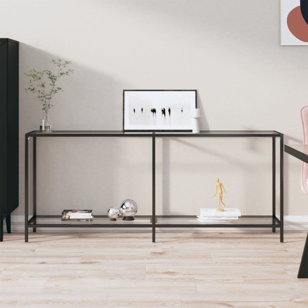 Console table, transparent, 180x35x75.5cm, glass