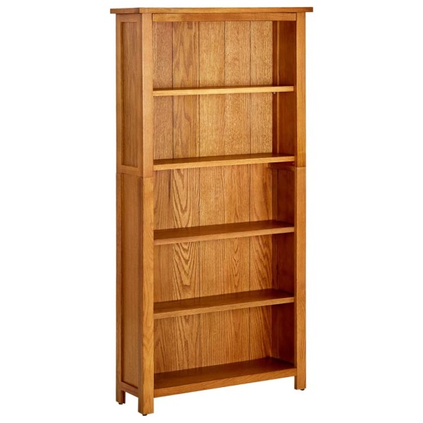 Bookcase, 5 levels, 70x22x140cm, solid oak wood