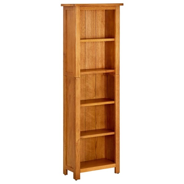 Bookcase, 5 levels, 45x22x140cm, solid oak wood
