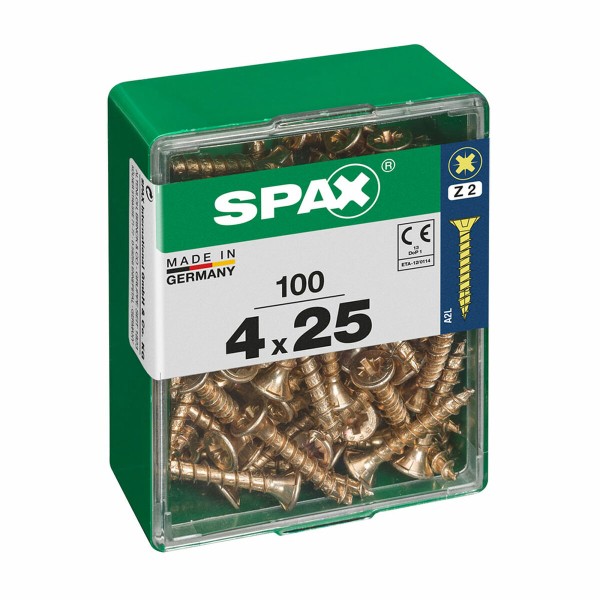 Kruvide karp SPAX Puidukruvi Lame pea (4 x 25 mm) (4,0 x 25 mm)