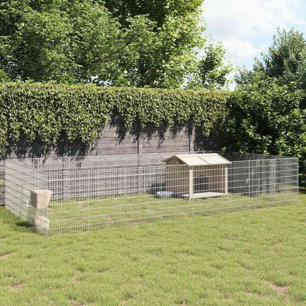 Fence for animals, 24 segments, 54x80cm, galvanized iron