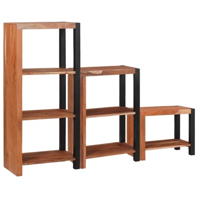 Bookshelf 3 pcs Brown 50 x...