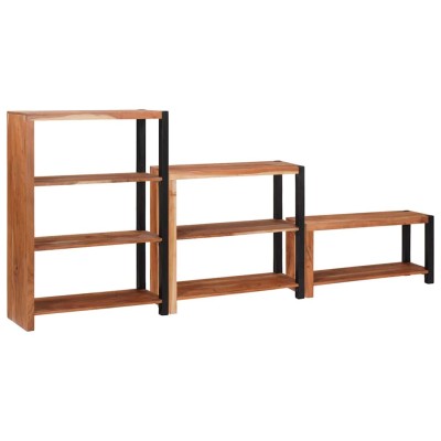 Bookshelf 3 pcs Brown 80 x...