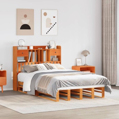 Bed with bookcase without...