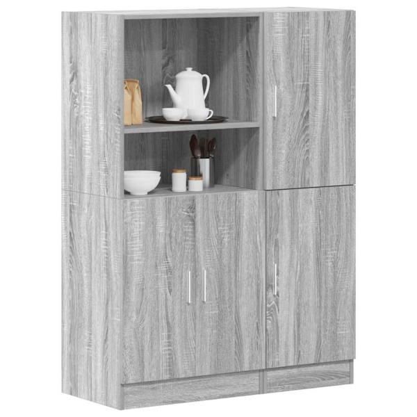Set of kitchen cabinets, 2 parts, gray oak, wood