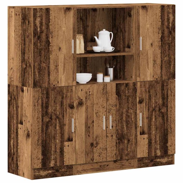 Set of kitchen cabinets, 3 parts, wood