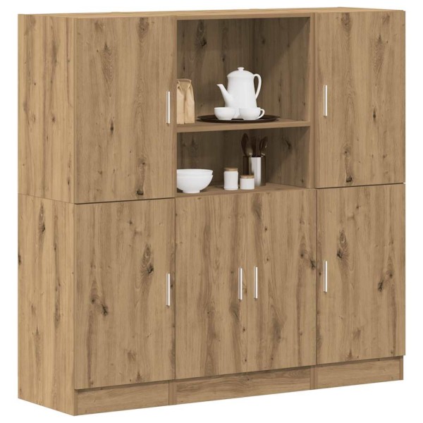 3-piece kitchen cabinet set Artisan oak
