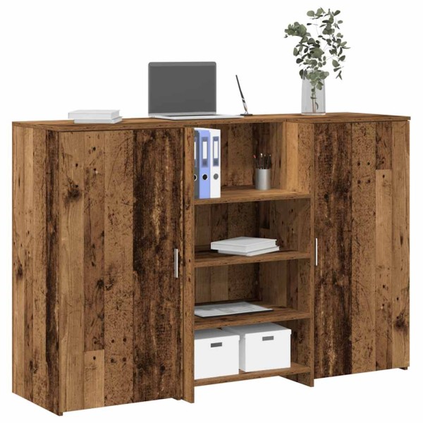 Reception desk, wooden, 155x50x103.5 cm, processed wood